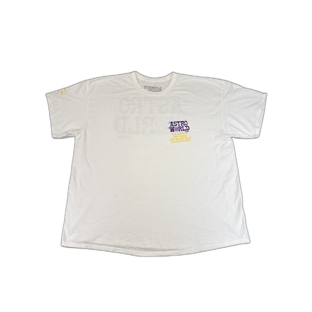 ASTROWORLD Tour Los Music Tee 3XL White 100% Cotton Graphic Crewneck Short